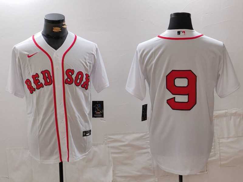 Men%27s Boston Red Sox #9 Ted Williams White Cool Base Stitched Jersey